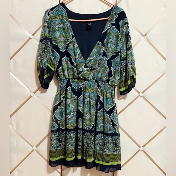 Enfocus Studio Dresses & Skirts - Enfocus Studio | Boho Paisley Dress with 3/4 Sleeves | Size 14 | EUC